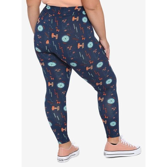 Star Wars Dark Side Galactic Empire Neon Leggings Sz 2X - Picture 1 of 3